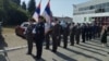Studenti Kriminalističko-policijskog univerziteta i kadeti Vojne akademije u Beogradu uoči defilea, Prijedor, 7. jul 2024.
