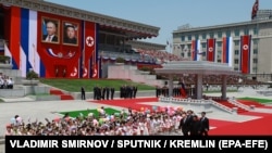 Regimul dictatorial de la Phenian a pregătit o primire grandioasă pentru liderul rus Vladimir Putin.

