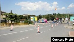 Мостот на булеварот Беласица во Скопје.