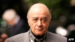 Mohamed Al-Fayed sosind la o audiere de tribunal legată de moartea Prințesei Diana la Londra, în 2007.