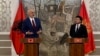 Premijeri Albanije i Crne Gore Edi Rama i Dritan Abazović na zajedničkoj konferenciji za medije u Podgorici, 7. jul 2023. godine