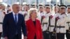 Shefja e Komisionit Evropian, Ursula von der Leyen, dhe kryeministri maqedonas, Dimitar Kovaçevski. Shkup, 30 tetor 2023.
