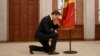 Prim-ministrul R. Moldova, Dorin Recean, în timpul depunerii jurământului de învestire la Președinție, 16 februarie 2023