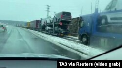 1 грудня Державна прикордонна служба України повідомила про блокування руху вантажівок на території Словаччини біля пункту пропуску «Вишнє-Нємецке»