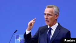 Генералниот секретар на НАТО Јенс Столтенберг во седиштето на алијансата во Брисел, Белгија, 16 ноември 2022 година.