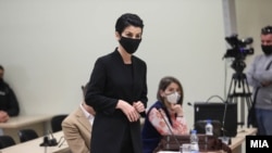 Обвинителката Фатиме Фетаи на изрекување на пресудите за случајот „Монструм“, 23 февруари 2021