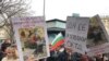 Протест на медицинските сестри пред Министерството на здравеопазването.
