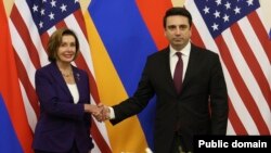 Ненсі Пелосі і спікер парламенту Вірменії Ален Симонян, 18 вересня 2022 року