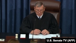 Președintele Curții Supreme din Statele Unite, John Roberts , Washington, 28 ianuarie 2020.