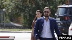 Fikret Hodžić ispred Suda BiH, august, 2021. 