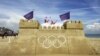 Veliki olimpijski dvorac od peska izgrađen povodom 100 dana odbrojavanja pred Olimpijske igre