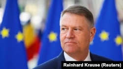 Președintele României Klaus Iohannis la summitul UE de la Bruxelles, 21 februarie 2020