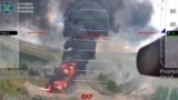 Russia - Ukraine Security Service (SBU) video of Operation Spiderweb drone attack on Russian aircraft at air bases - screen grab 3