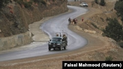 Pakistani soldiers drive in the South Waziristan region near the Afghan border. (file photo)