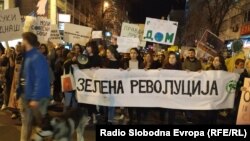 Зелена револуција протест против загадувањето во Скопје