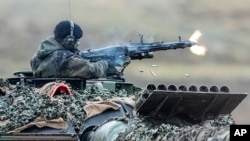 Польський військовий контингент, який дислокується в Адажі (Латвія) у складі багатонаціональної бойової групи НАТО