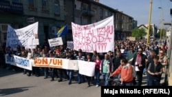 Prvomajski protest u Tuzli