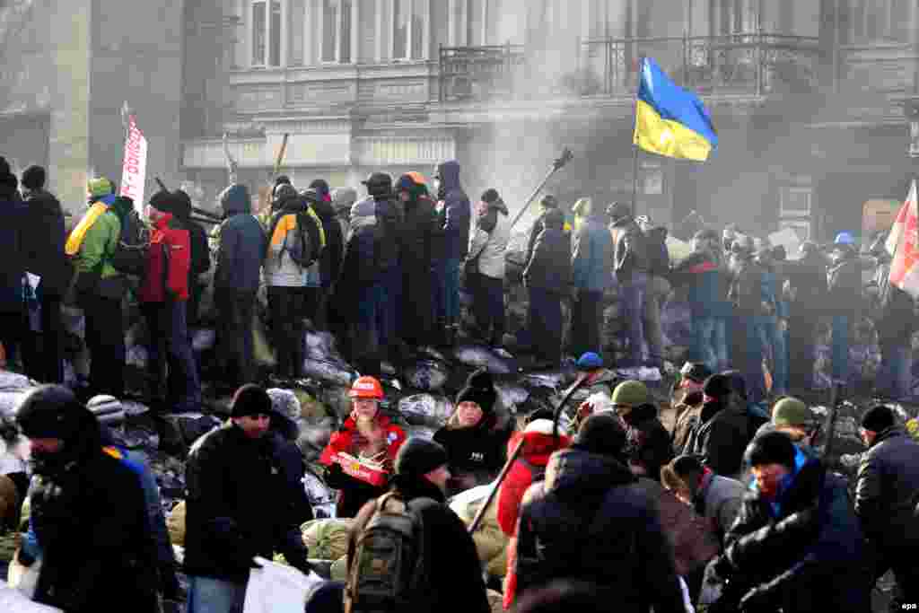 Kijev, 27. januar 2014. Foto: EPA / Zurab Kurtsikidze