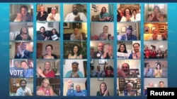 Convenția Națională a partidului Democrat: aplauze virtuale. Baza Convenției este la Milwaukee, statul Wisconsin, 17 august 2020.