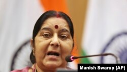 FILE: Indian Foreign Minister Sushma Swaraj