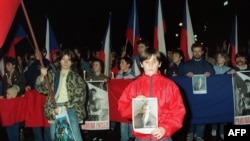 Demonstraţiile studenţilor de la Praga din decembrie 1989