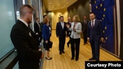 Архивска фотографија - Заев во посета на Брисел.