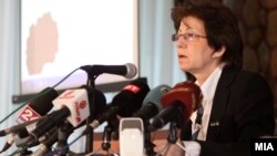 Прес-конференција на Државната изборна комисија. Билјана Јовановска, портпарол на ДИК.