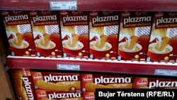 Një produkt serb në një dyqan në Prishtinë