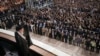 Liderul suprem iranian, ayatollahul Ali Khamenei, la o ceremonie de la Teheran, la începutul lui iunie 2025. 