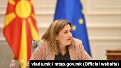Министерка за труд и социјална политика, Јованка Тренчевска.
