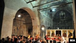 Внатрешноста на црквата Св. Софија во Охрид 