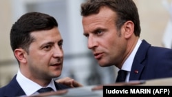 Президент України Володимир Зеленський та президент Франції Емманюель Макрон. Париж, 17 червня 2019 року