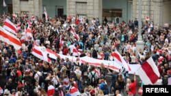 Протестите против спорниот реизбор на белорускиот претседател Александар Лукашенко во Минск.