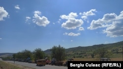 Protestul agricultorilor pe șoseaua Hîncești-Leușeni, 11 august 2020.