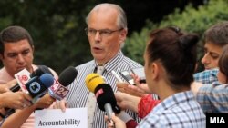 Изјава за медиумите на Питер Ванхаут во Скопје.