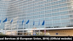 Belgium -- The Berlaymont building: the headquarters of European Commission in Brussels (Bruxelles), 19Feb2016