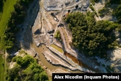 Efectele inundațiilor de la Salina Praid.