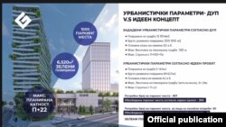 Парцелата1.1 спроти хотелот Холидеј Ин во центарот на Скопје
